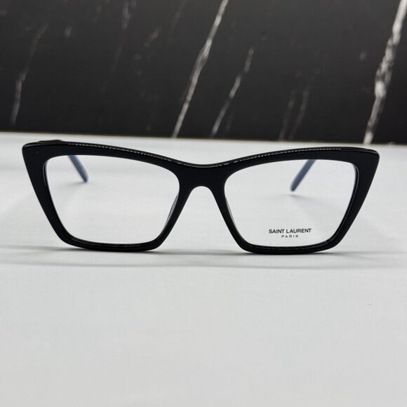 NEW SL737 MICA THIN OPT 001 SAINT LAURENT BLACK WOMEN SAINT LAURENT EYEGLASSES - Picture 1 of 9